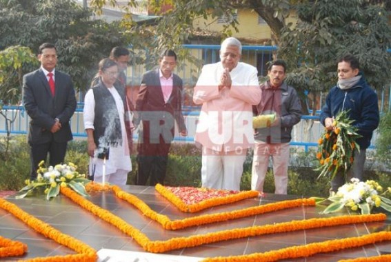 Governor Tathagata Roy pays tribute to father of the nation  